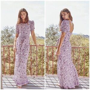 NWT SAYLOR Ryland Dress - Lilac & White Floral Maxi Dress - Size M